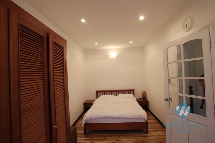 Bright duplex apartment for lease in Westlake area, Hanoi, fully furnished.